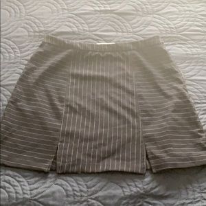 Dark blue and white striped skirt